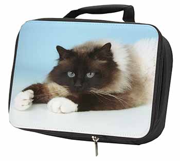 Beautiful Birman Cat Black Insulated School Lunch Box/Picnic Bag