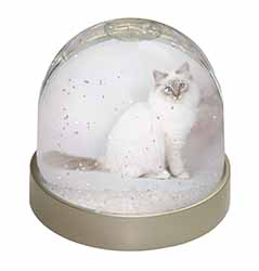 Beautiful Birman Cat Snow Globe Photo Waterball