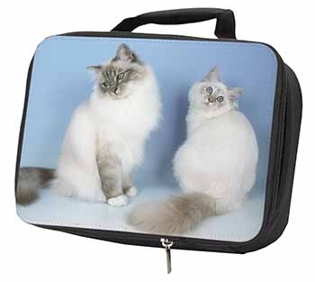 Gorgeous Birman Cats Black Insulated School Lunch Box/Picnic Bag