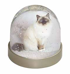 Birman Cat Snow Globe Photo Waterball