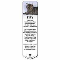 Exotic Smoke Cat Bookmark, Book mark, Printed full colour