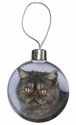 Exotic Smoke Cat Christmas Bauble