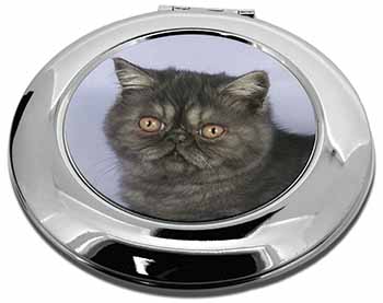 Exotic Smoke Cat Make-Up Round Compact Mirror