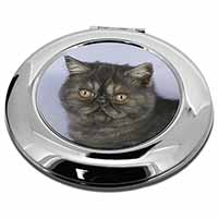 Exotic Smoke Cat Make-Up Round Compact Mirror