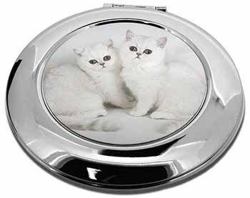 Exotic White Kittens Make-Up Round Compact Mirror