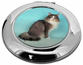 Norwegian Forest Cat Make-Up Round Compact Mirror