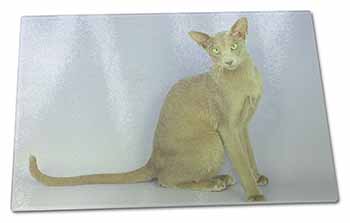 Large Glass Cutting Chopping Board Mystical Oriental Cat