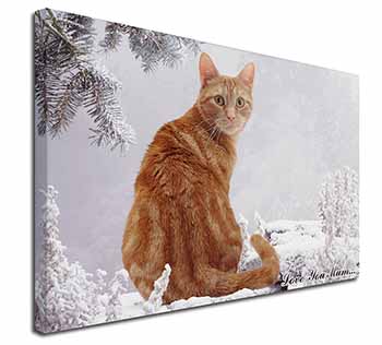 Ginger Snow Cat 