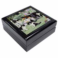 Cats and Kittens in Garden Keepsake/Jewellery Box