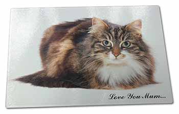 Large Glass Cutting Chopping Board Beautiful Cat 