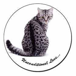 Tabby Cat Love Sentiment Fridge Magnet Printed Full Colour