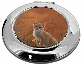 Lion Spirit on Kitten Watch Make-Up Round Compact Mirror