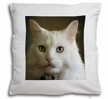 Gorgeous White Cat Soft White Velvet Feel Scatter Cushion