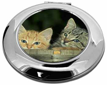 Kittens in Beer Barrel Make-Up Round Compact Mirror