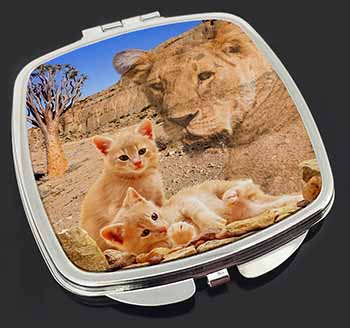 Fantasy Spirit Lion Watch on Ginger Kittens Make-Up Compact Mirror