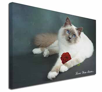 Birman Cat+Rose 