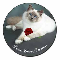 Birman Cat+Rose 