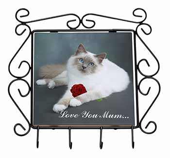 Birman Cat+Rose 