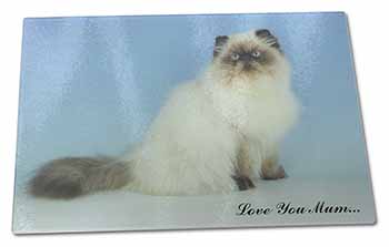 Large Glass Cutting Chopping Board Himalayan Cat 