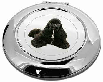 American Cocker Spaniel Dog Make-Up Round Compact Mirror