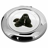 American Cocker Spaniel Dog Make-Up Round Compact Mirror