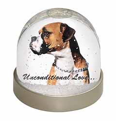 Boxer Dog With Love Snow Globe Photo Waterball