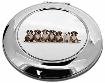 Boxer Dog Puppies Make-Up Round Compact Mirror