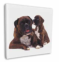 Boxer Dog Puppy Square Canvas 12"x12" Wall Art Picture Print