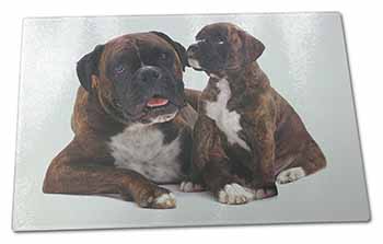 Large Glass Cutting Chopping Board Boxer Dog Puppy