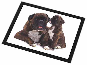 Boxer Dog Puppy Black Rim High Quality Glass Placemat