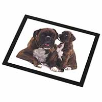 Boxer Dog Puppy Black Rim High Quality Glass Placemat