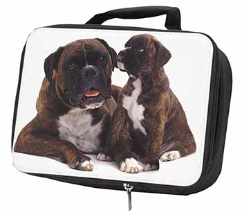 Boxer Dog Puppy Black Insulated School Lunch Box/Picnic Bag