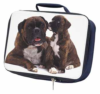 Boxer Dog Puppy Navy Insulated School Lunch Box/Picnic Bag