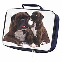 Boxer Dog Puppy Navy Insulated School Lunch Box/Picnic Bag