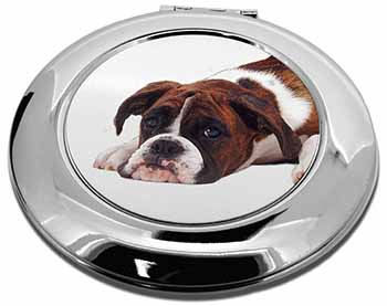 Boxer Dog Make-Up Round Compact Mirror