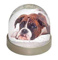 Boxer Dog Snow Globe Photo Waterball