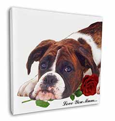 Boxer Dog+Rose 