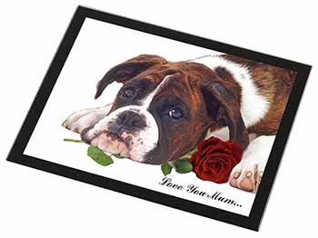 Boxer Dog+Rose 