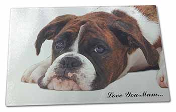 Large Glass Cutting Chopping Board Boxer Dog with Pup 