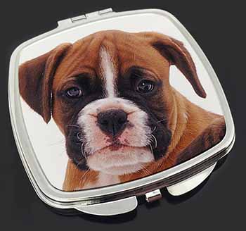 Red and White Boxer Puppy Make-Up Compact Mirror