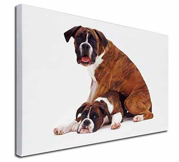 Boxer Dog with Puppy Canvas X-Large 30"x20" Wall Art Print