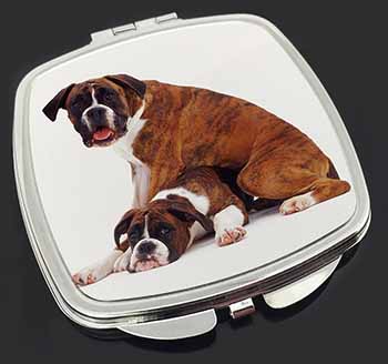 Boxer Dog with Puppy Make-Up Compact Mirror