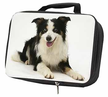 Tri-Colour Border Collie Dog Black Insulated School Lunch Box/Picnic Bag