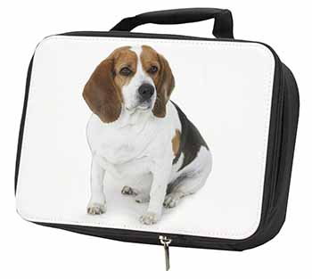 Beagle Dog Black Insulated School Lunch Box/Picnic Bag