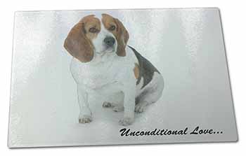 Large Glass Cutting Chopping Board Beagle Dog 