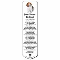 Beagle Dog "Yours Forever..." Bookmark, Book mark, Printed full colour