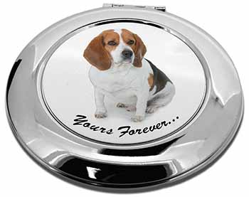 Beagle Dog "Yours Forever..." Make-Up Round Compact Mirror