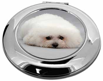 Bichon Frise Dog Make-Up Round Compact Mirror