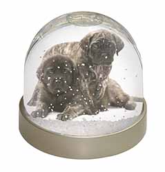 Bullmastiff Dog Puppies Snow Globe Photo Waterball