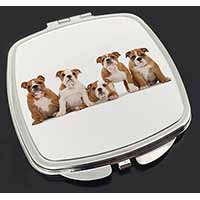 Bulldog Puppy Dogs Make-Up Compact Mirror